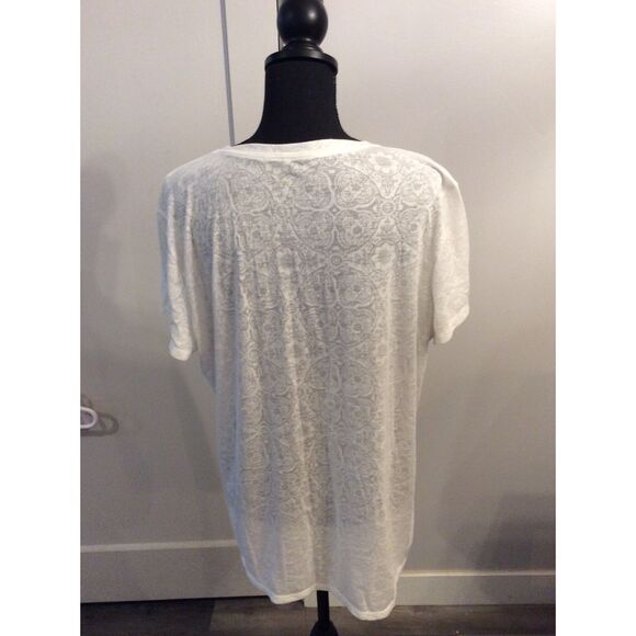 Wrangler Rock 47 XXL Cross Rhinestone Tee Lace Print Western Cowgirl Bikercore - Picture 3 of 6